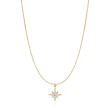 Load image into Gallery viewer, Gold Sparkling Nova Star Necklace
