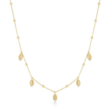 Load image into Gallery viewer, Zoom Gold Leaf Station Necklace
