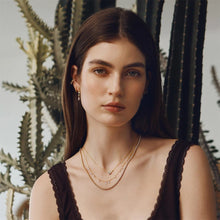 Load image into Gallery viewer, Gold Sparkling Lucky Clover Necklace
