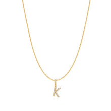 Load image into Gallery viewer, Gold Letter Initial Necklace

