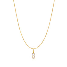 Load image into Gallery viewer, Gold Letter Initial Necklace
