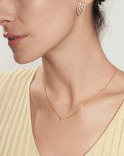 Load image into Gallery viewer, Gold Prong Set Duo Necklace
