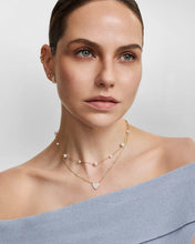 Load image into Gallery viewer, Gold Alternating Shell Pearl Station Necklace
