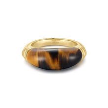 Load image into Gallery viewer, Gold Tiger Eye Statement Ring
