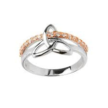 Load image into Gallery viewer, Sterling Silver &amp; Rose Gold Trinity Ring
