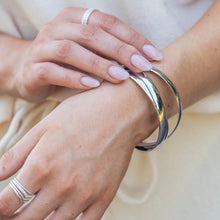 Load image into Gallery viewer, Silver Plated Triple Bangle
