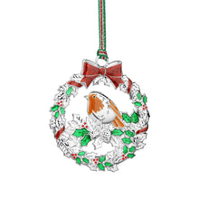 Load image into Gallery viewer, Robin with Holly Christmas Tree Decoration

