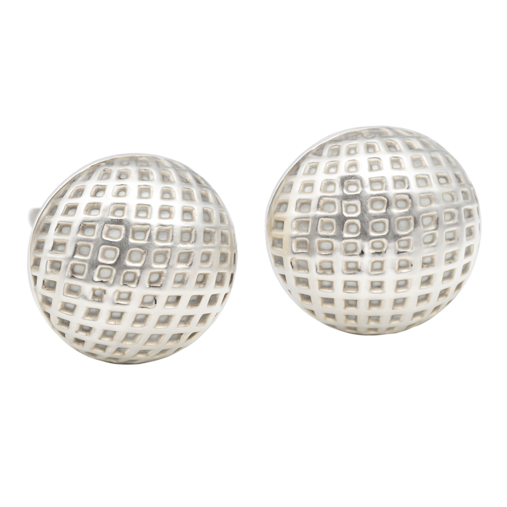 Silver Button Studs