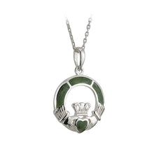 Load image into Gallery viewer, Connemara Marble Claddagh Pendant
