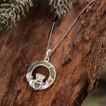 Load image into Gallery viewer, Connemara Marble Claddagh Pendant
