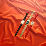 Load image into Gallery viewer, Fluette Leather Coral Lizard, Gold Colour
