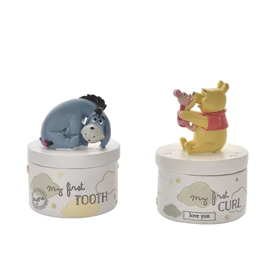 DISNEY MAGICAL BEGINNINGS TOOTH & CURL POTS WINNIE & PIGLET