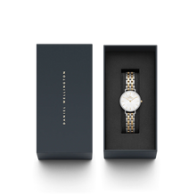 Load image into Gallery viewer, Petite Lumine Bezel 5-Link Two-Tone MOP Silver
