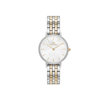 Load image into Gallery viewer, Petite Lumine Bezel 5-Link Two-Tone MOP Silver
