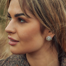 Load image into Gallery viewer, Twist Earrings with Clear Stones

