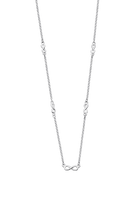 Load image into Gallery viewer, Lotus Ladies Silver Infinity Necklace
