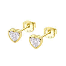 Load image into Gallery viewer, Lotus Ladies Heart Earrings

