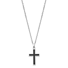 Load image into Gallery viewer, Lotus Style stainless steel cross necklace
