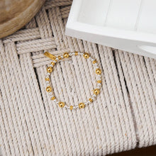 Load image into Gallery viewer, Mixed Metal Sparkle Ball Bracelet
