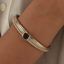 Load and play video in Gallery viewer, Blue Cushion Structure Bangle
