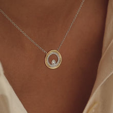 Load and play video in Gallery viewer, Zirconia Double Circle Necklace
