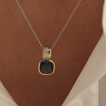 Load and play video in Gallery viewer, Blue Cushion Structure Necklace with pendant
