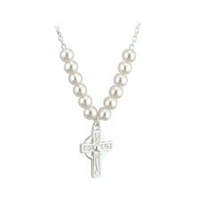 Load image into Gallery viewer, PEARL CELTIC CROSS NECKLET
