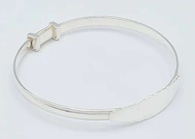 Sterling Silver Baby ID Bangle