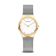 Load image into Gallery viewer, Ladies Classic Polished Gold Mesh with Cz on Dial
