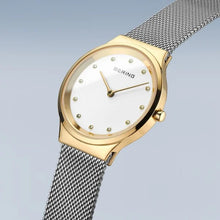 Load image into Gallery viewer, Ladies Classic Polished Gold Mesh with Cz on Dial
