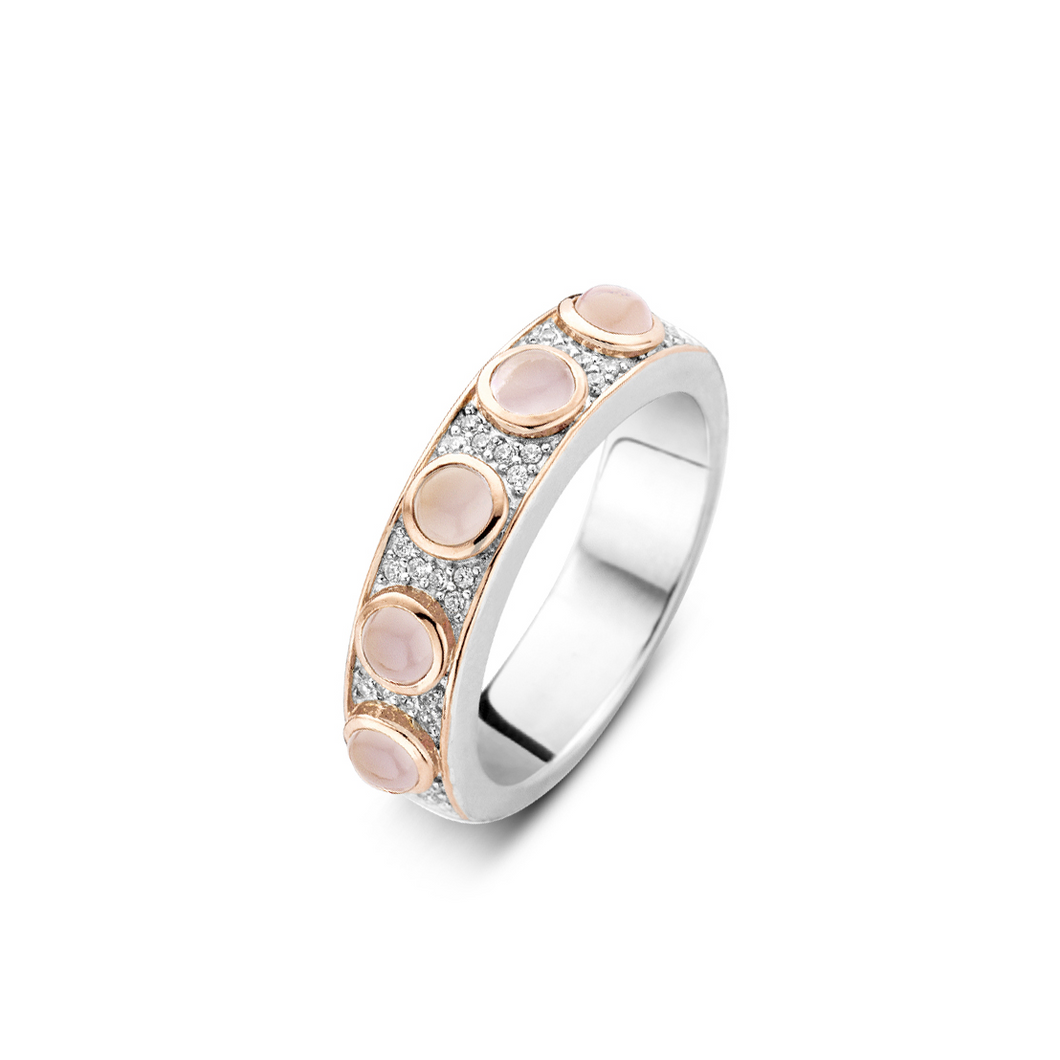 Ti Sento Silver Rose Gold Plated Ring