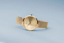 Load image into Gallery viewer, Ladies Classic Polished/brushed Gold Mesh Watch
