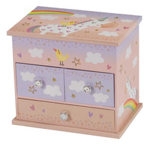 Load image into Gallery viewer, Rainbow Unicorn Musical Jewellery Box
