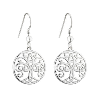 Sterling SIiver Tree of Life Celtic Earrings