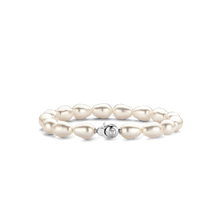 Load image into Gallery viewer, Ti Sento Silver Braclet with White Pearls
