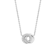 Load image into Gallery viewer, Ti Sento Silver Necklace Interlocking Circle
