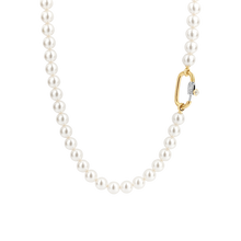 Load image into Gallery viewer, Ti Sento Gold Plated Necklace with White Pearls
