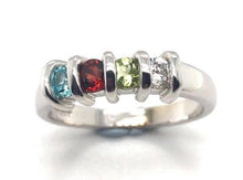 Load image into Gallery viewer, 9ct White Gold 4 Birthstone Ring Made To Order
