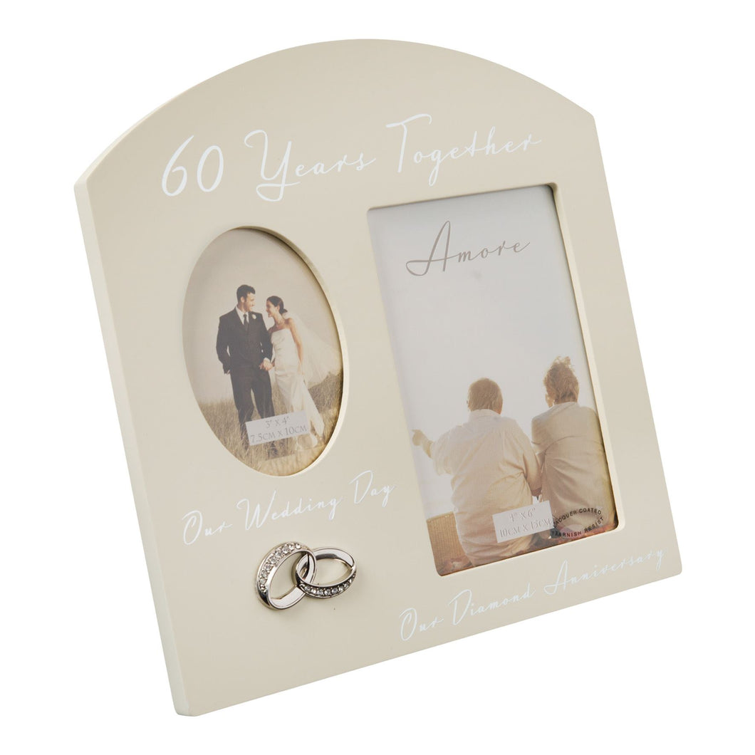 Double Photo Frame – 60 Year Anniversary
