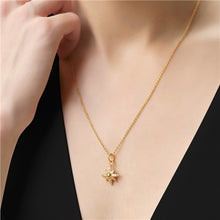 Load image into Gallery viewer, Gold Plated Star Pendant with Clear Stones
