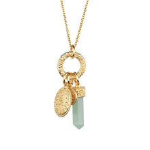 Load image into Gallery viewer, Gold Plated Pendant with Green Aventurine Charm
