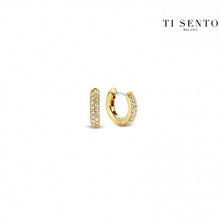 Load image into Gallery viewer, Ti Sento Yellow Gold CZ Earrings
