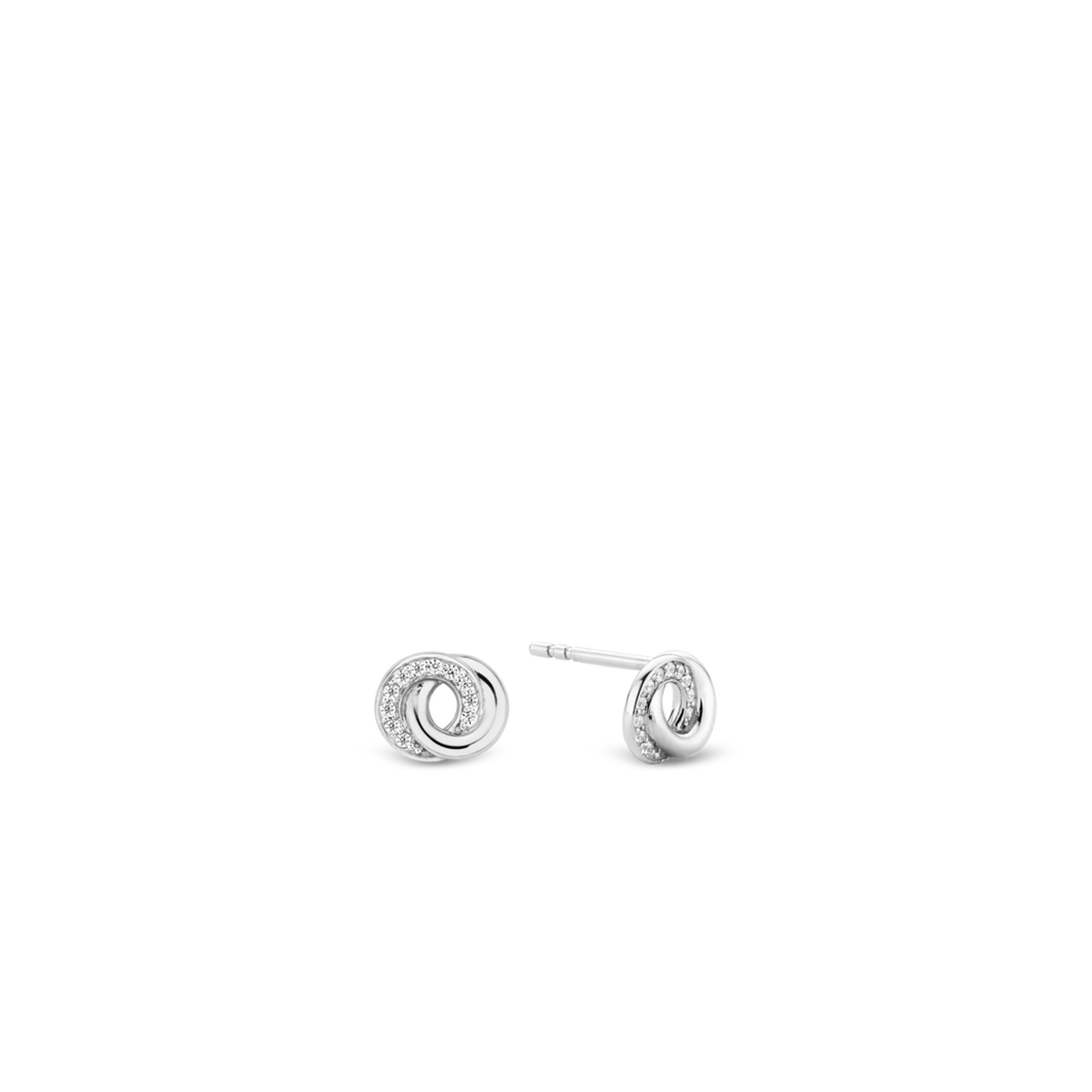 Ti Sento Interlocking Circle Stud Earring