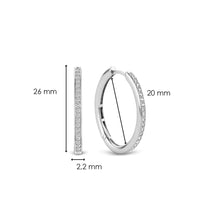 Load image into Gallery viewer, Ti sento cz pave set hoop earrings
