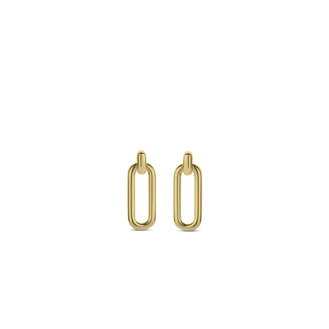 Ti Sento Gold Plated Link Earrings