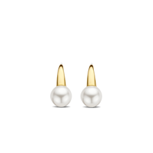 Load image into Gallery viewer, Ti Sento Gold Plated Drop Pearl Earrings
