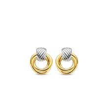 Load image into Gallery viewer, Ti sento sterling silver earrings with gold plated design
