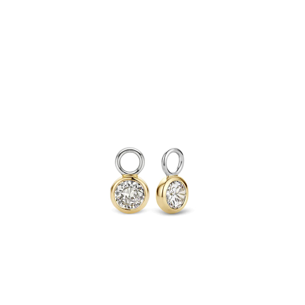 Ti sento earring charm gold plated on silver