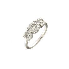 Load image into Gallery viewer, 18K White Gold 3 Stone Diamond Ring
