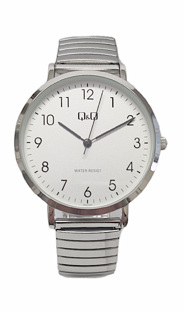 Gents QQ Silver Expandable Bracelet Watch